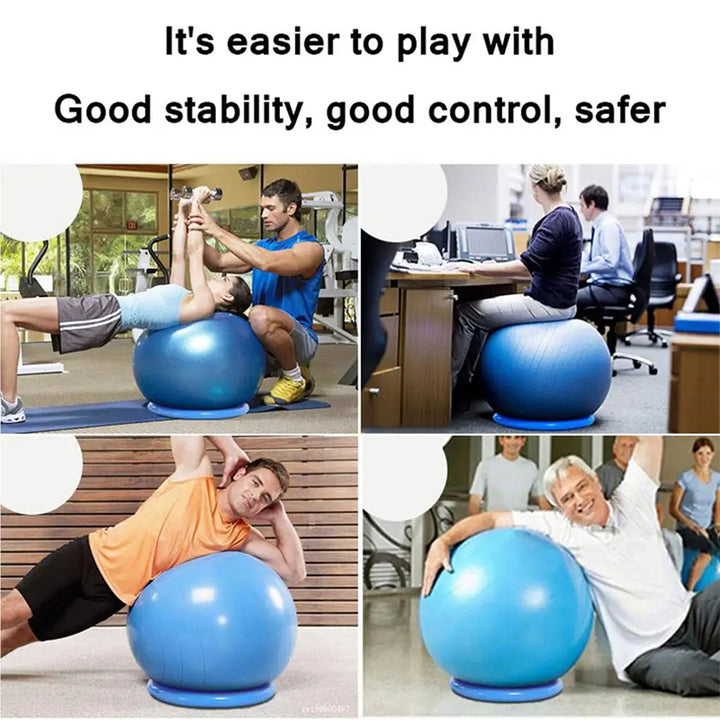 High-Quality Non-Slip Yoga Ball Base – Stable, Explosion-Proof PVC Balance Ring for 45-75cm Exercise Balls, Ideal for Gym