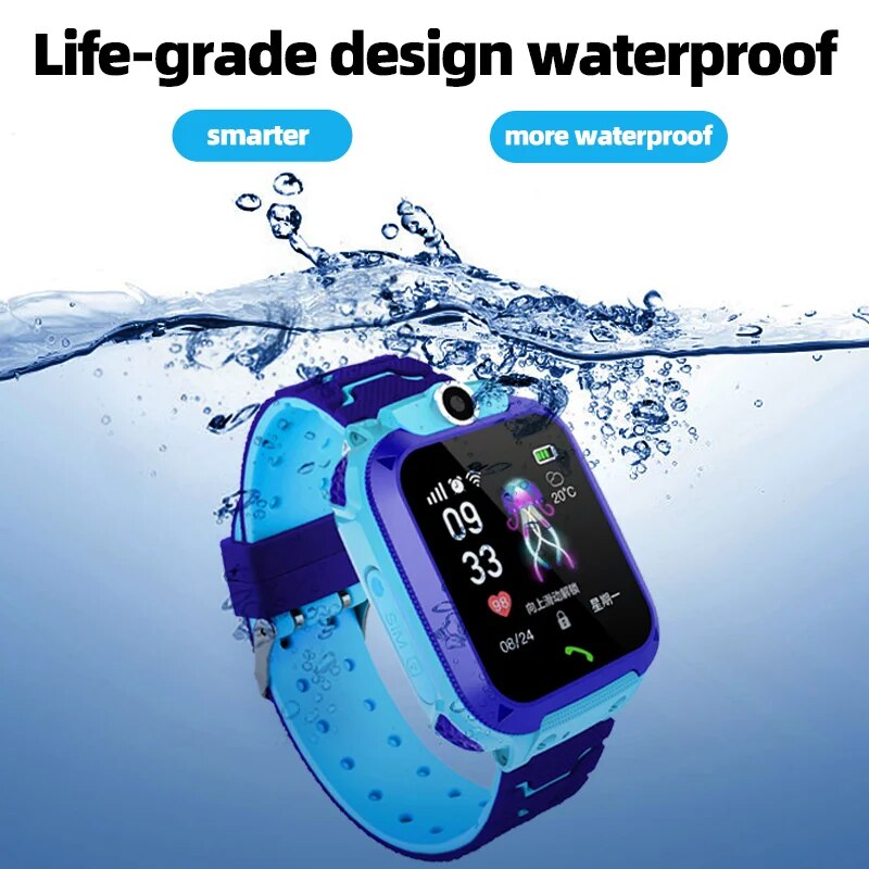 Premium Kids Smart Watch with 2G Call, Waterproof, GPS Tracker, SOS Button, LBS Location, Camera, for Boys & Girls, 