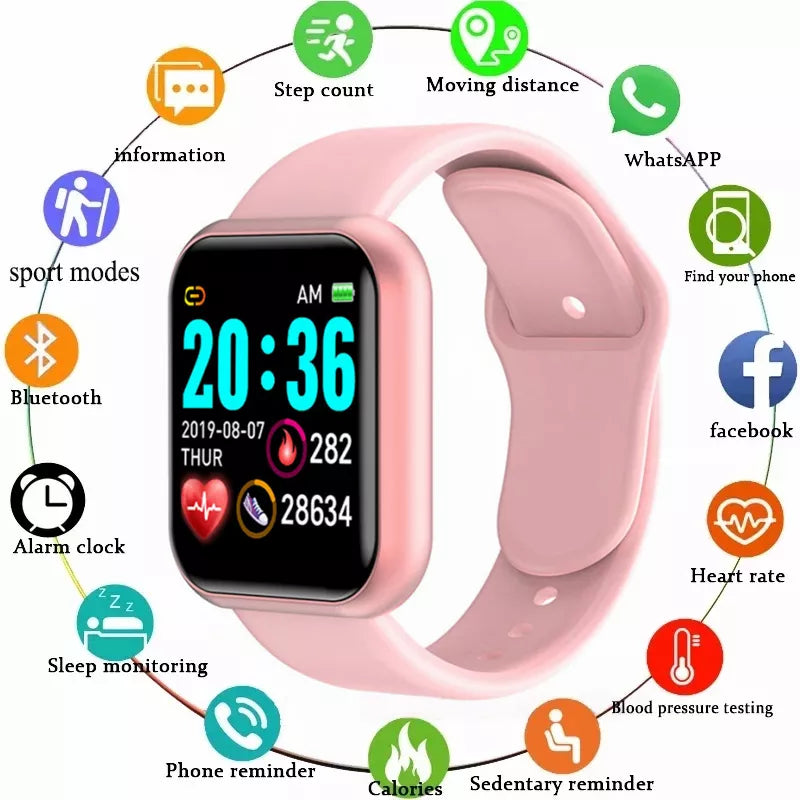 Luxury Smartwatch for Men & Women – Bluetooth Fitness Tracker, Music Control, Sleep Monitor, Sports Bracelet, Stylish Smart Watch with Heart Rate Monitor