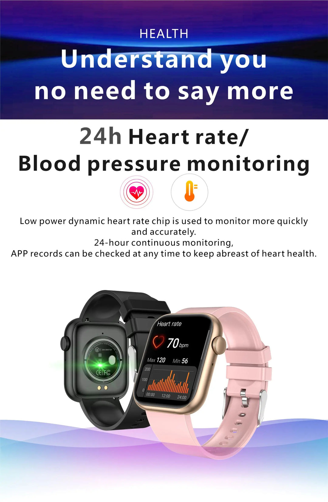 Premium Smartwatch - Wireless Charging, Bluetooth Calls, Fitness Tracker, Custom Watch Faces, Heart Rate Monitoring, Sleep Tracking, Waterproof, Men & Women