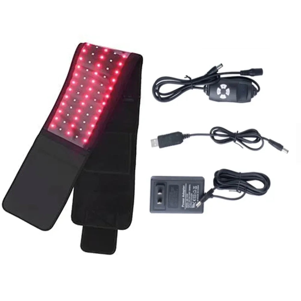 Premium Red & Infrared Light Therapy Belt - 850nm & 660nm LED Slimming Wrap for Fat Burning, Pain Relief, and Full Body 