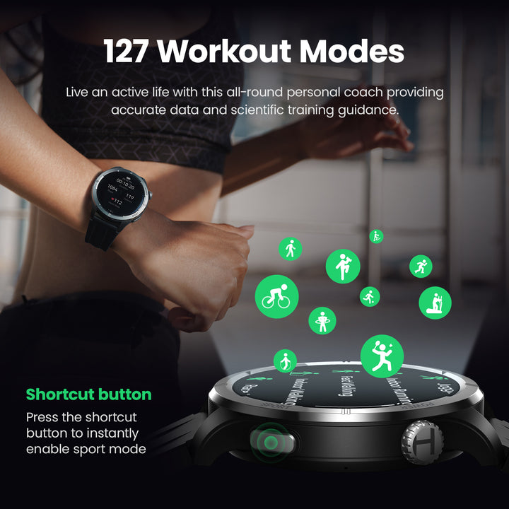 Premium Smartwatch for Men & Women – 1.53" HD Display, Bluetooth Call, 127 Workout Modes, 24H Health Monitoring, IP68 