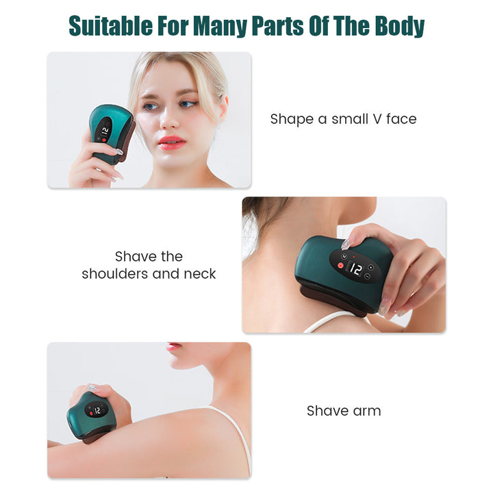 High Quality Electric Guasha Massager with Heating & Vibration – Hot Compress Eye & Face Tool for Skin Lifting & Wrinkle 