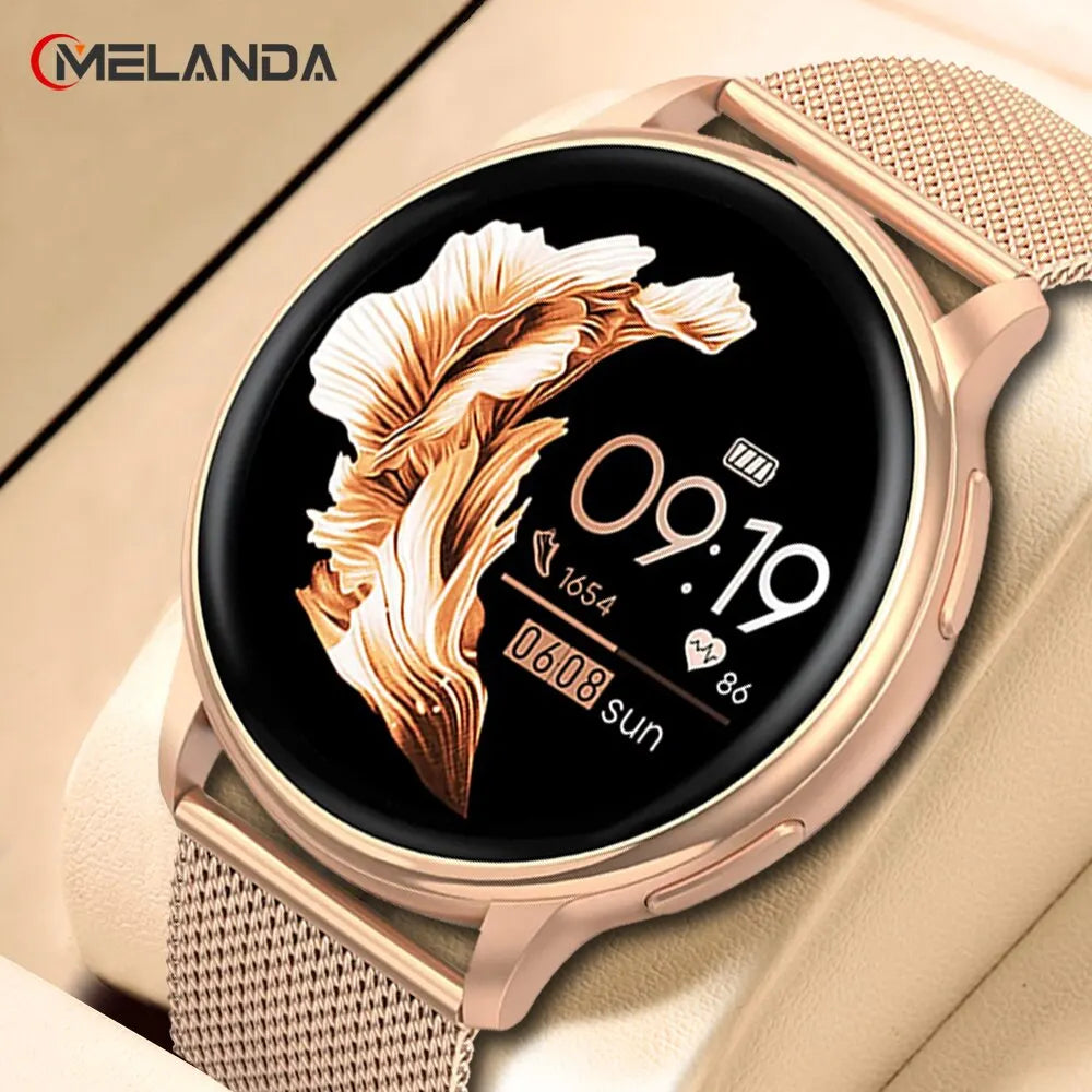 Luxury Smartwatch for Men & Women – 1.85” Ultra HD Display, Bluetooth Calls, Heart Rate Monitor, Custom Dials, Steel Band,