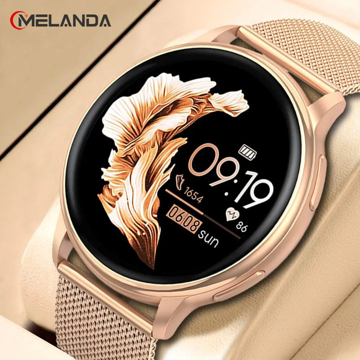 Luxury Smartwatch for Men & Women – 1.85” Ultra HD Display, Bluetooth Calls, Heart Rate Monitor, Custom Dials, Steel Band,