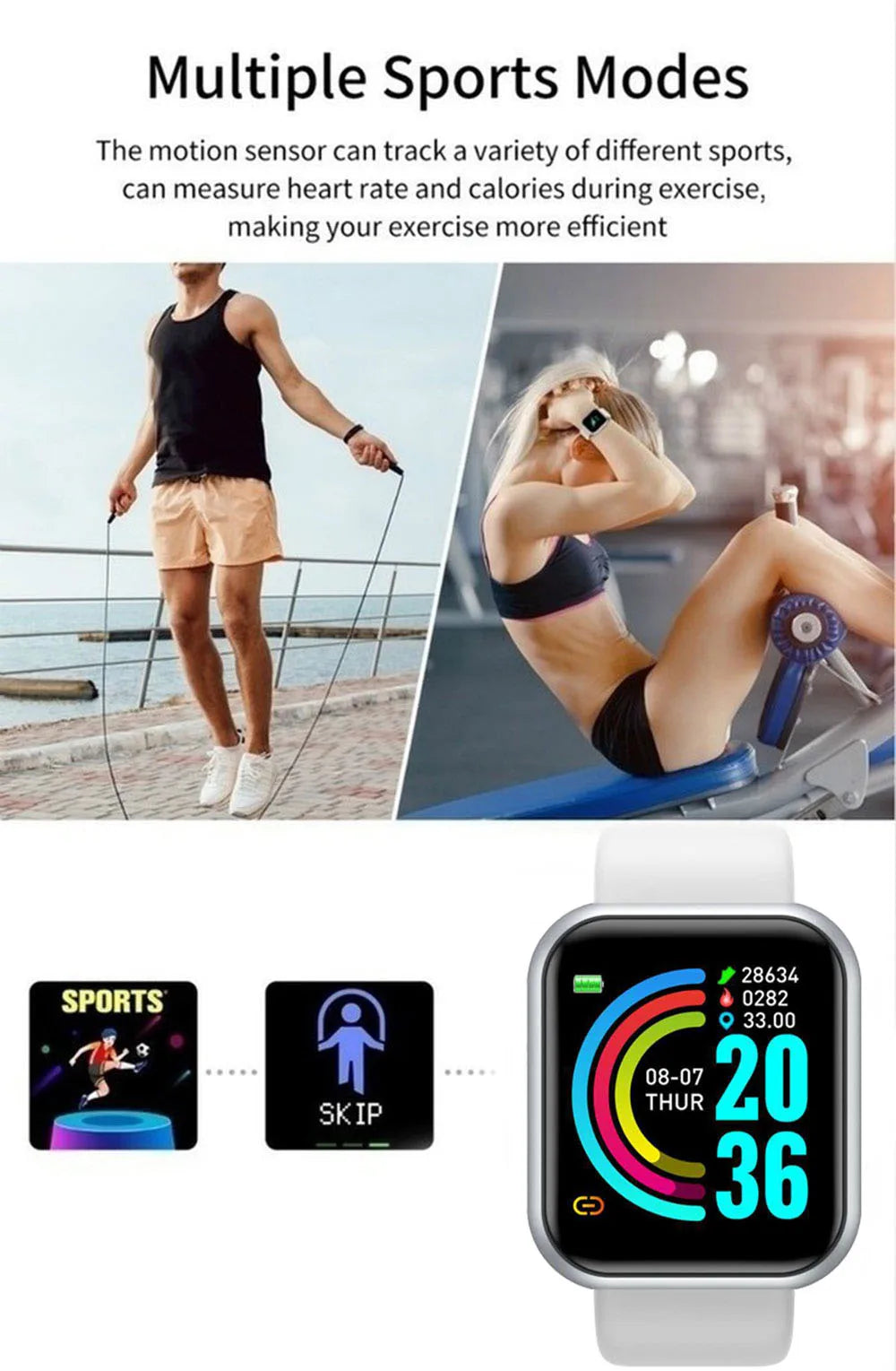 Luxury Smartwatch for Men & Women – Bluetooth Fitness Tracker, Music Control, Sleep Monitor, Sports Bracelet, Stylish Smart Watch with Heart Rate Monitor