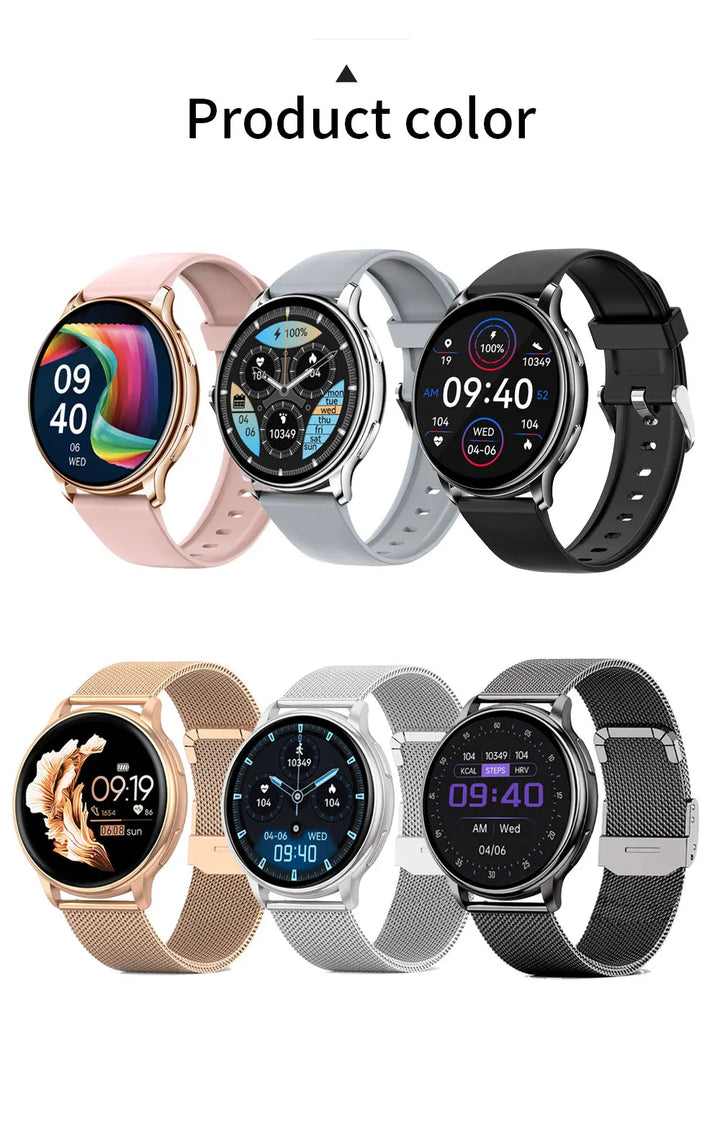 Luxury Smartwatch for Men & Women – 1.85” Ultra HD Display, Bluetooth Calls, Heart Rate Monitor, Custom Dials, Steel Band,