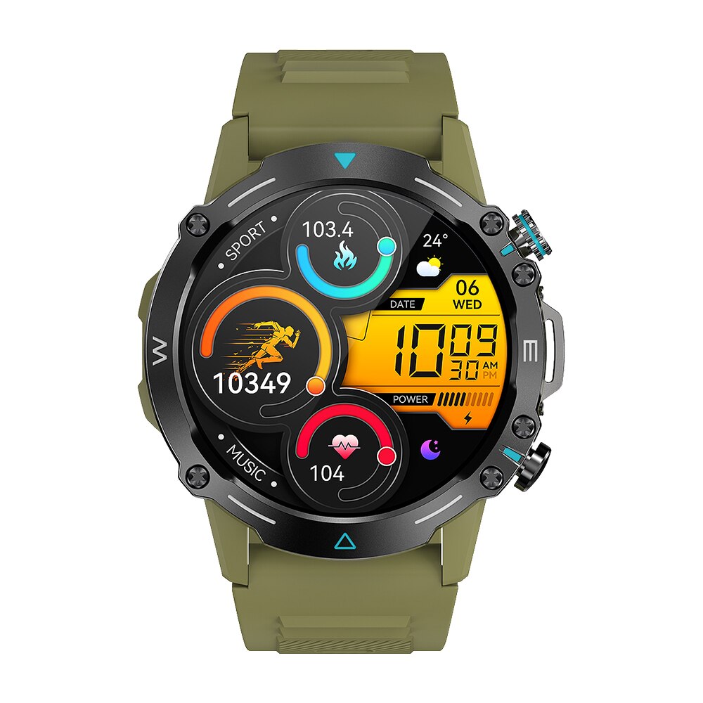 Premium Smartwatch with 1.43" AMOLED Display – Voice Calling, 100 Sports Modes, Military Grade Toughness, Waterproof, 7-Day 