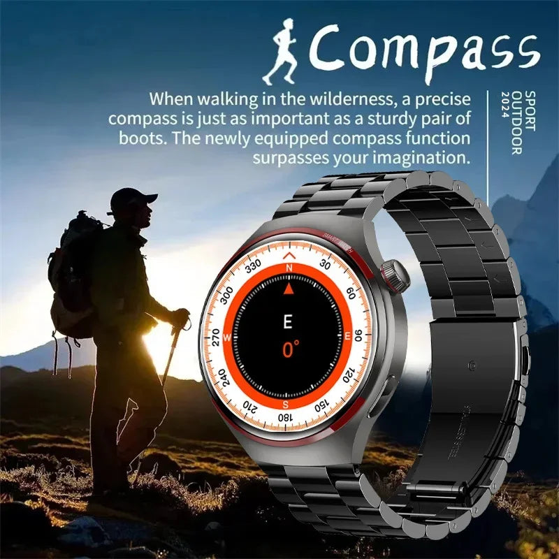 Premium Smartwatch for Men – 1.53'' AMOLED HD Screen, GPS, NFC, Bluetooth Calling, IP68 Waterproof, Heart Rate & Blood 