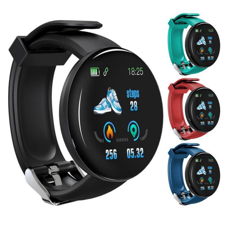 Premium D18 Smart Watch - Waterproof Fitness Tracker with Heart Rate, Blood Pressure, Oxygen Monitor, Call & Message 