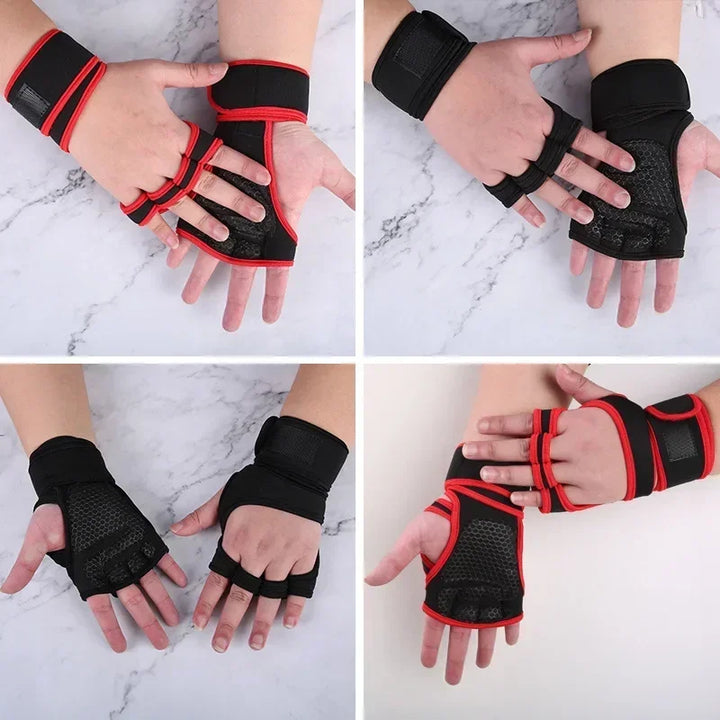 Premium Workout Gloves for Men & Women - Fitness, Bodybuilding, Weightlifting & Gym Palm Protectors with Hand & Wrist Support