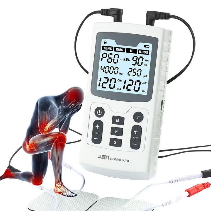 Premium Electric Muscle Stimulator EMS TENS IF RUSS Pulse Therapy Device, 60 Modes, Adjustable Intensity, High-Frequency   