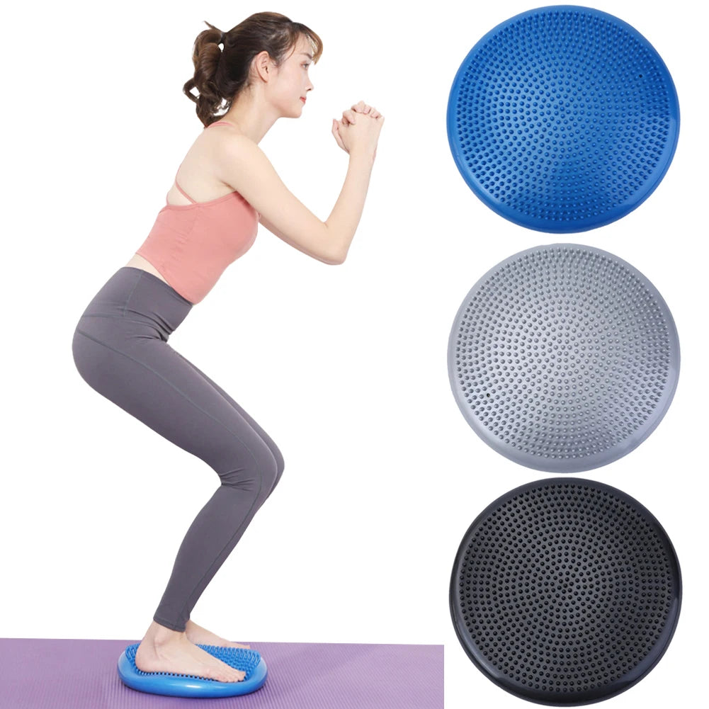 Premium PVC Yoga Balance Mat – Inflatable Massage Cushion for Fitness & Coordination, Posture Trainer with Anti-Burst Design