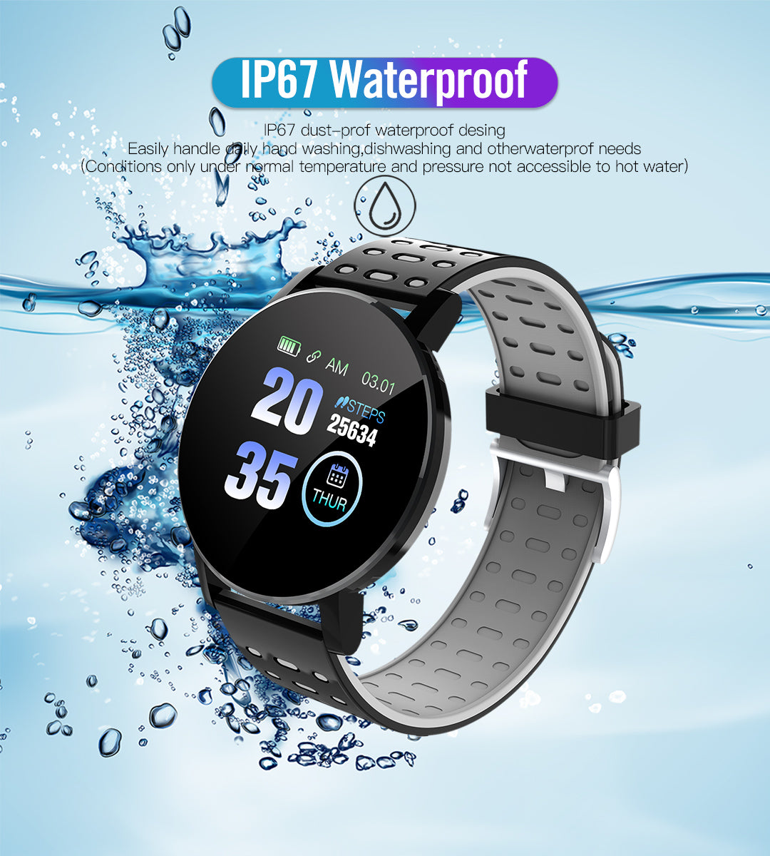 Premium Bluetooth Smartwatch for Men & Women – Heart Rate, Blood Pressure, Blood Oxygen Monitor, Sleep Tracker, Multi-Sport