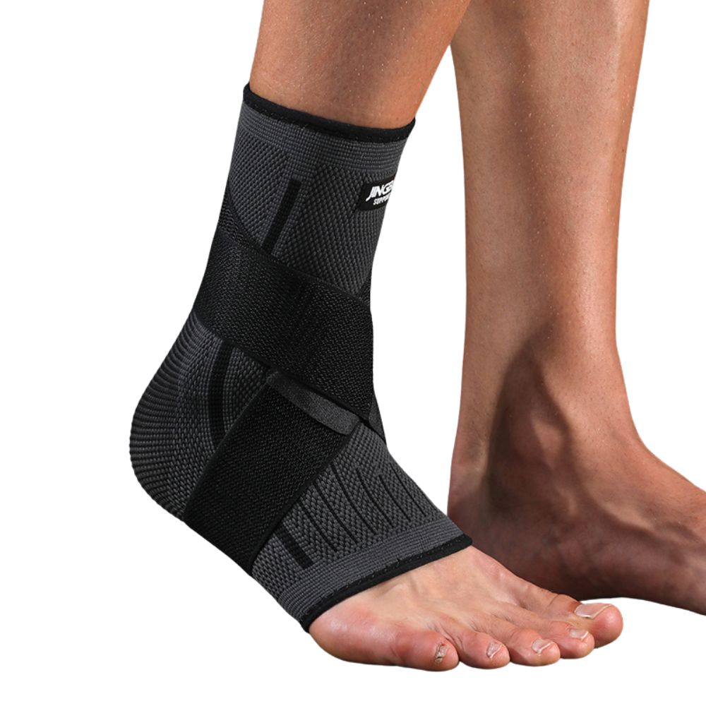 Premium Adjustable Compression Ankle Support Brace for Men & Women - Strong Sports Protection for Injury Recovery and 