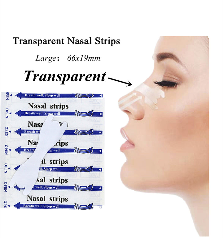 High Quality Anti-Snoring Nasal Strips - 50pcs Transparent Stop Snoring Aid, Better Nose Breath, Extra Strength Nasal Patch 