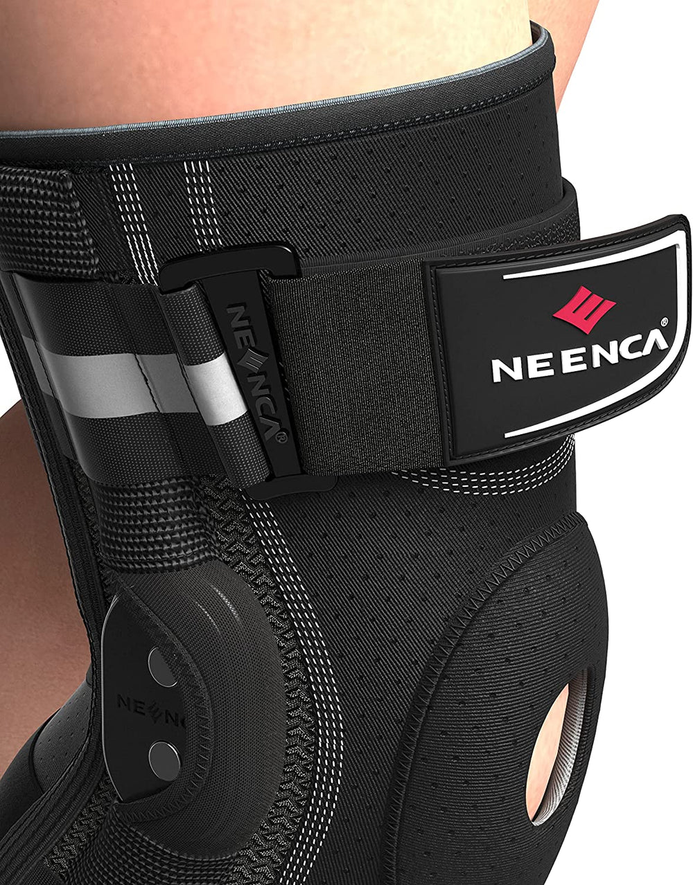 Premium Hinged Knee Brace for Pain Relief & Support, Copper Stabilizers for ACL, Meniscus Tear, Arthritis, Adjustable Open 