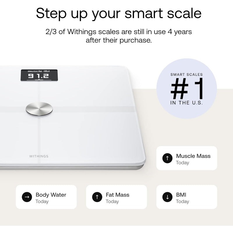 Premium Digital Body Fat Scale – Smart Bathroom Scale with BMI & 16-Data Body Composition Analyzer, Bluetooth Sync