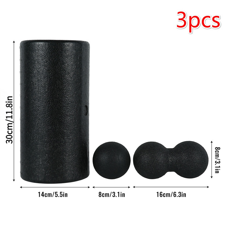 Premium Foam Roller Set for Muscle Recovery, Yoga, and Fascia Release, High-Density EPP Back Roller Massage Balls for Men