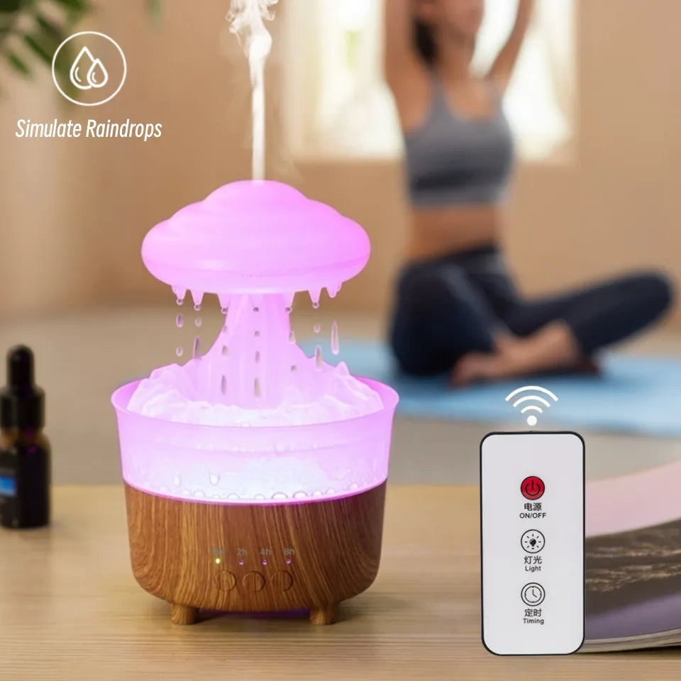 Premium 300ml Remote Control Aromatherapy Diffuser with Ultrasonic Mist, Colorful LED Lighting, and Auto Shut-Off for Home