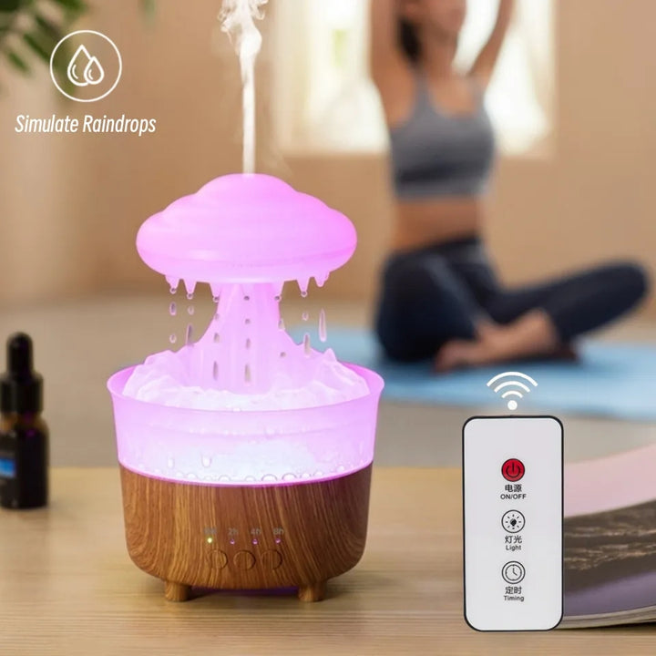 Premium 300ml Remote Control Aromatherapy Diffuser with Ultrasonic Mist, Colorful LED Lighting, and Auto Shut-Off for Home