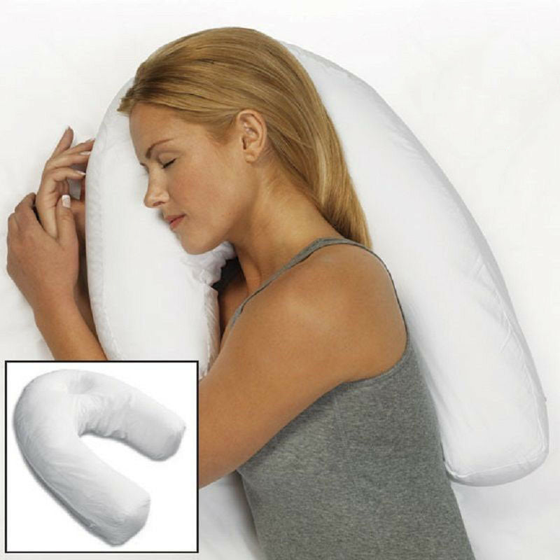 Premium Side Sleeping Pillow – Therapeutic Neck & Spine Support – Cotton Pregnancy Sleeper Pillow for Back & Neck Pain Relief