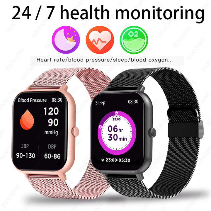 Premium Smartwatch for Women – Custom Dial, Bluetooth Calling, Music Control, IP67 Waterproof, Fitness Tracker, Heart Rate & 