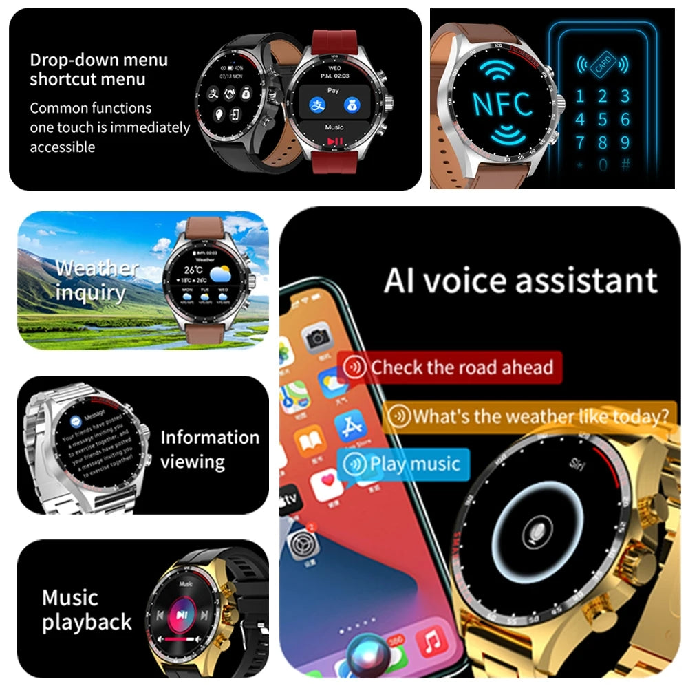 Premium Outdoor Sports GPS Smart Watch for Men – Bluetooth Call, HD AMOLED Screen, Health Monitoring, Compass, IP68 