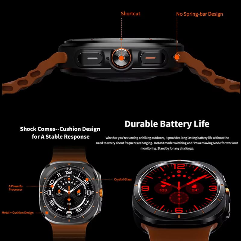 Premium Smartwatch for Men and Women – 1.43" AMOLED Display, IP68 Waterproof, Bluetooth Calling, Heart Rate, Blood Oxygen, 