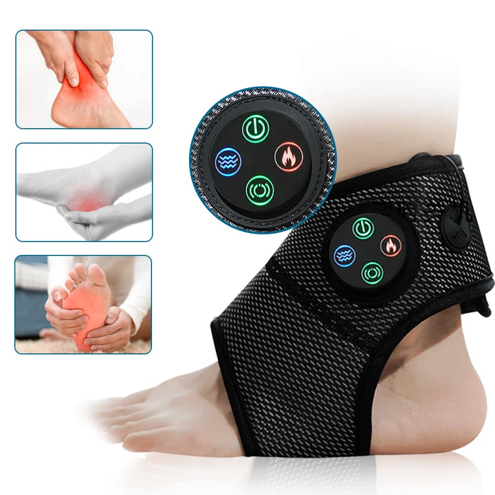 Premium Electric Ankle Massager for Pain Relief - Air Compression Foot Massager with Adjustable Intensity, USB Rechargeable, 