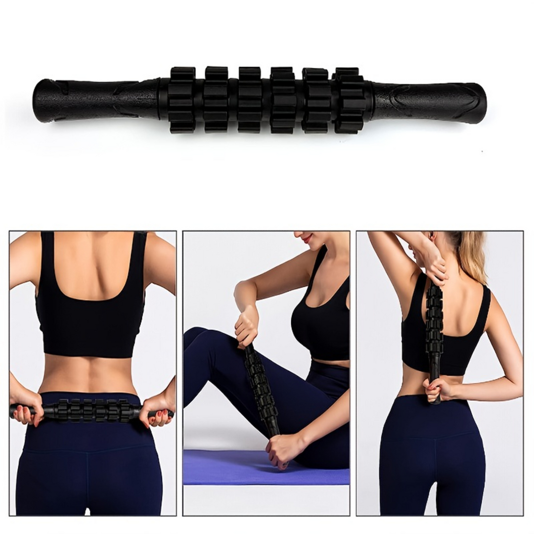 Premium 6-in-1 Yoga Training Kit for Fitness, Pilates & Muscle Recovery, Includes Foam Roller, Massage Stick, Tension Band