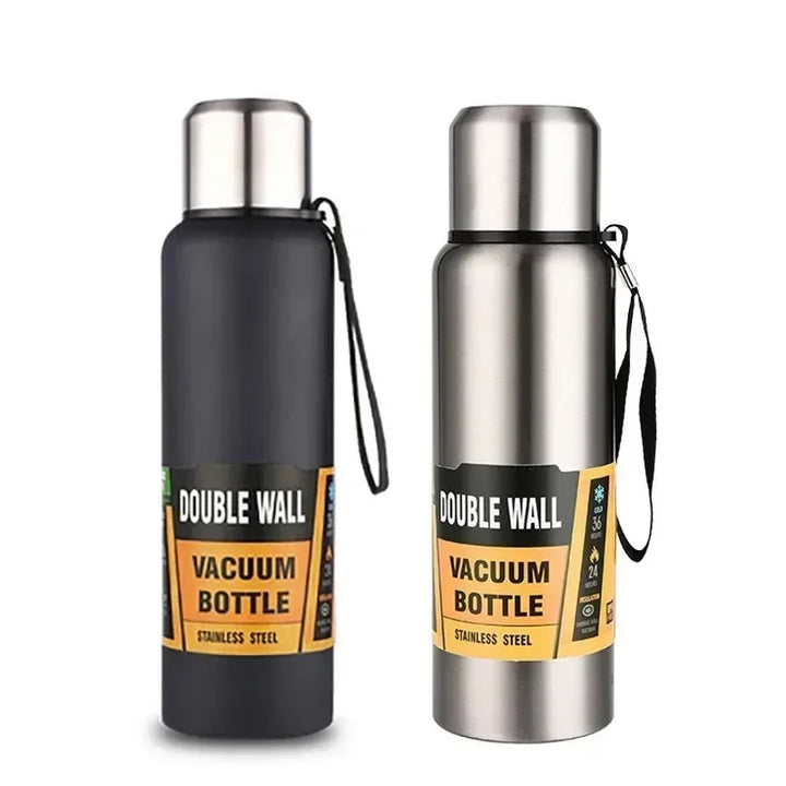 Premium Large Capacity Stainless Steel Thermos Flask - 500ml/1000ml/1500ml Insulated Water Bottle with Leak-Proof Lid, 