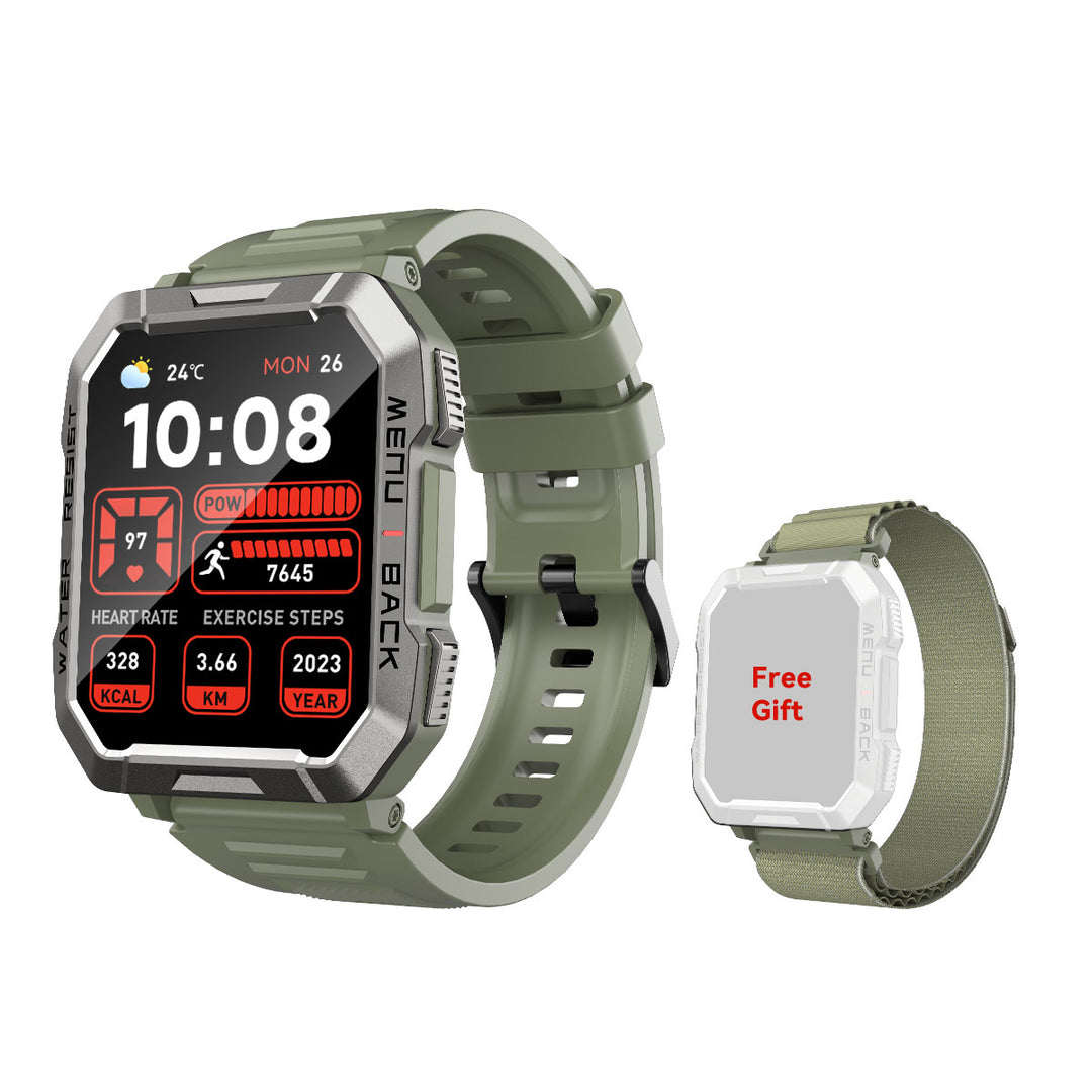 Premium Rugged Smartwatch for Outdoor – 2.01" HD TFT Display, Bluetooth Calling, 900mAh Battery, Heart Rate & Blood Oxygen 