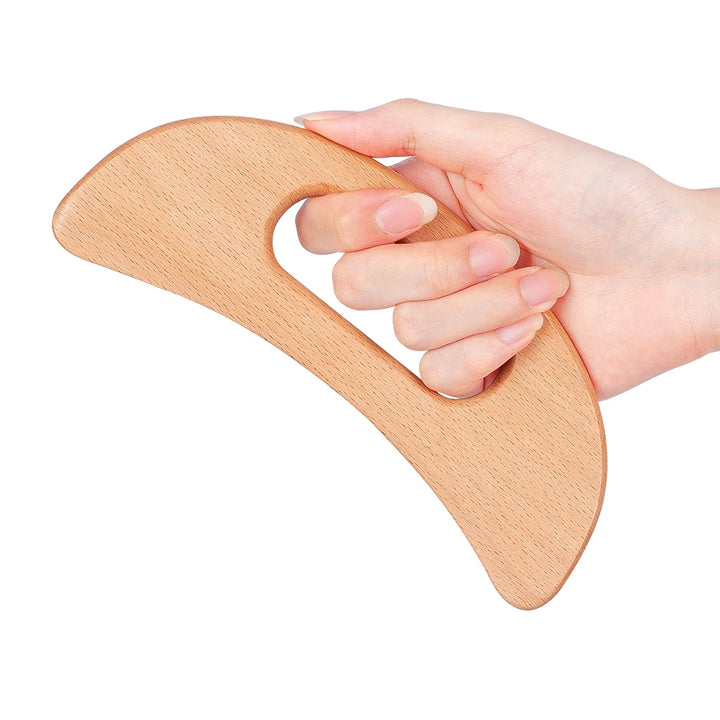 Premium Wooden Gua Sha Tool for Body Massage Therapy, Slimming Scraping Board for Acupoint Massage on Chest, Back, Neck, 