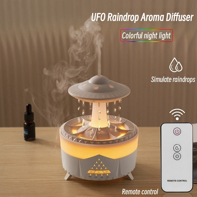 Premium 300ml Remote Control Aromatherapy Diffuser with Ultrasonic Mist, Colorful LED Lighting, and Auto Shut-Off for Home