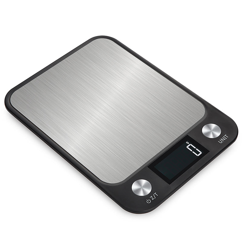 Premium Kitchen Scale 15Kg/1g – Stainless Steel Digital Food and Coffee Weighing Scale, LED Display, Battery-Powered, Multi-