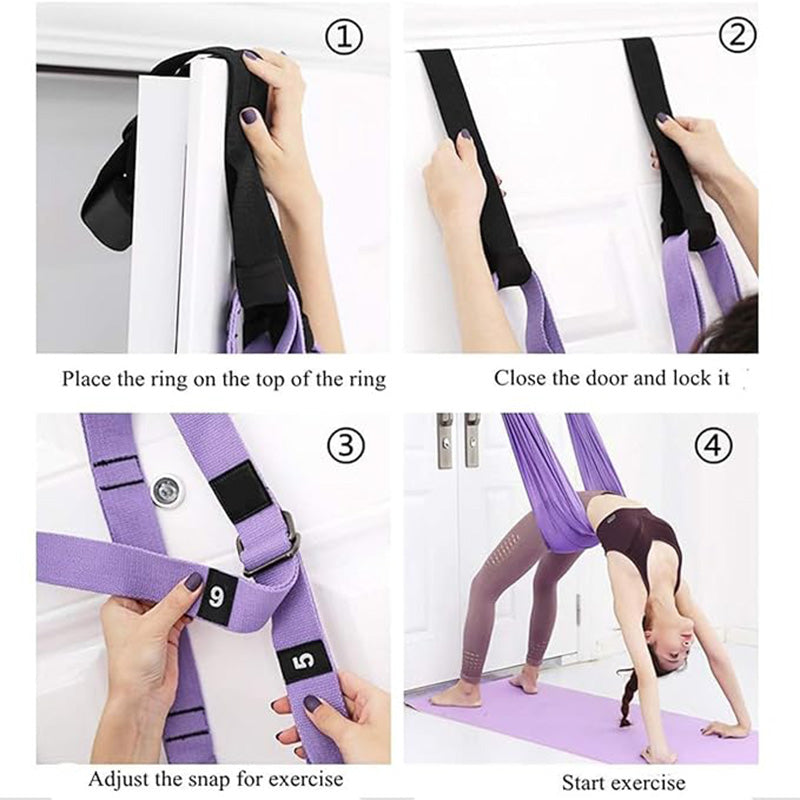 Premium Aerial Yoga Belt – Durable Inversion Trainer for Yoga, Fitness, and Stretching, Thick Elastic Design for Safe Split