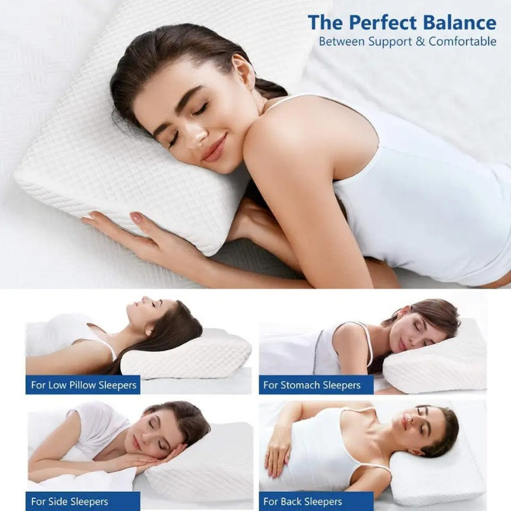 Premium Memory Foam Roll Pillow – Therapeutic Neck, Knee, & Leg Support – Cylinder Bolster for Sleeping, Back & Side 