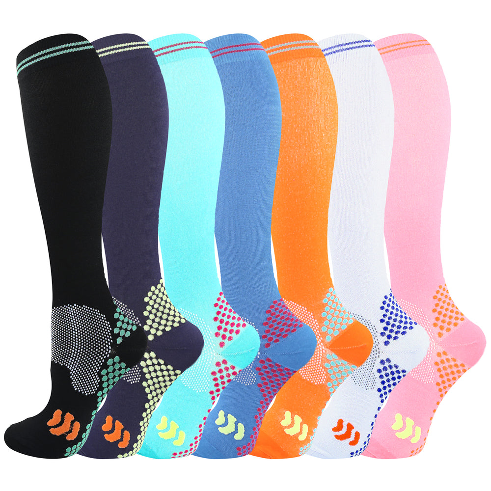 Premium Compression Socks – Elastic Sports Socks for Running, Football, Cycling, Hiking, Anti-Fatigue Support, Medical Relief