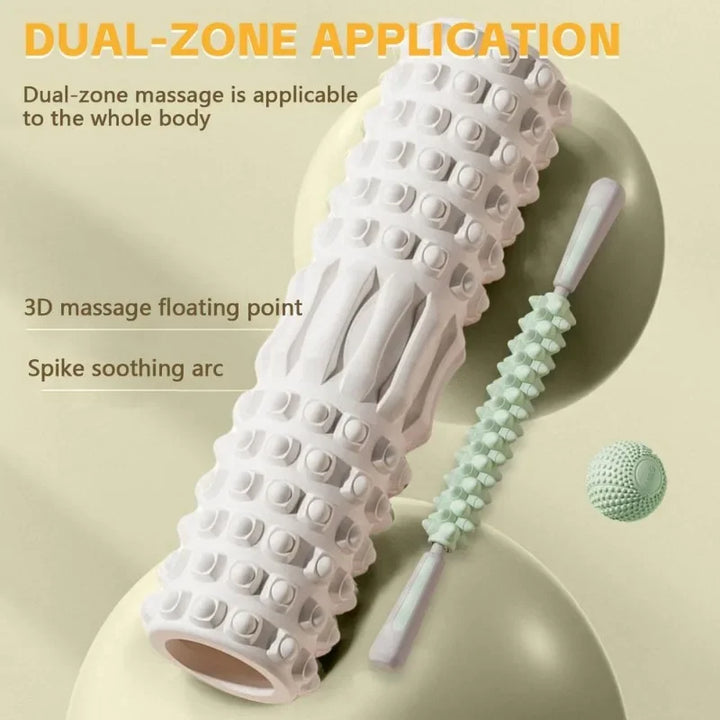 Premium Foam Roller for Muscle Massage – Medium-Density Yoga & Pilates Stretching Tool, Ideal for Back, Legs, Arms, and Hips