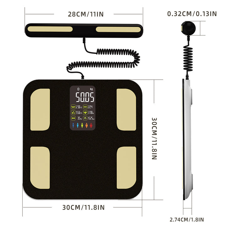 Premium Smart Body Composition Scale - Digital Bioimpedance Scale for Body Fat, Weight & Health Tracking, 2023 New, High 