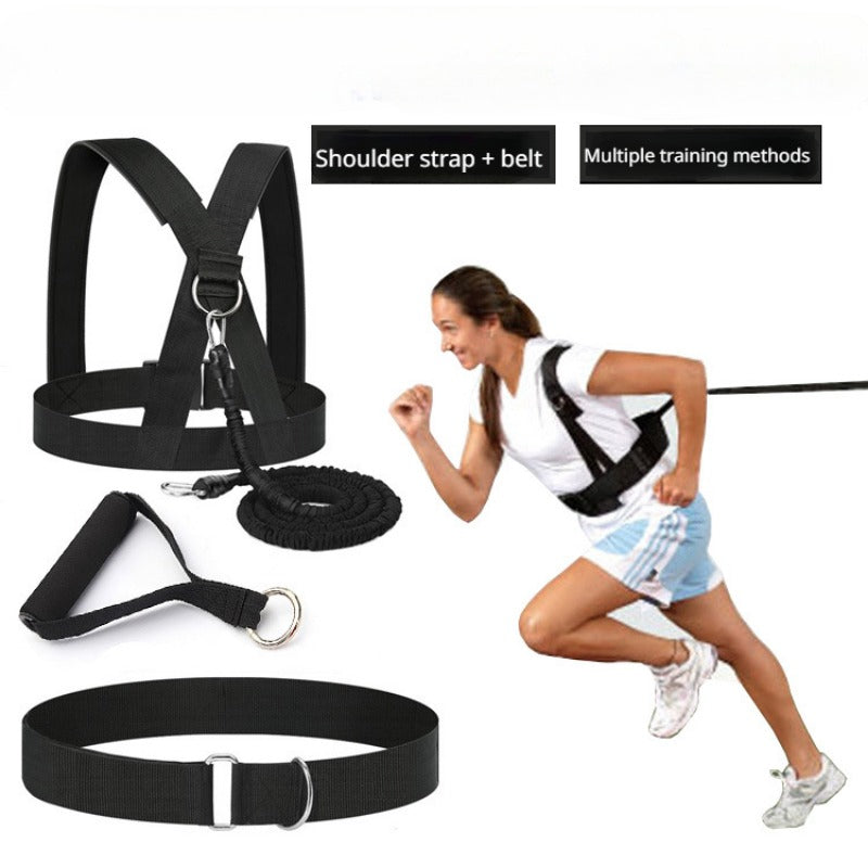 Premium Elastic Resistance Band Set – 2/3/5m 50LB Double Pull Rope for Fitness, Running, Jumping & Explosive Force Training