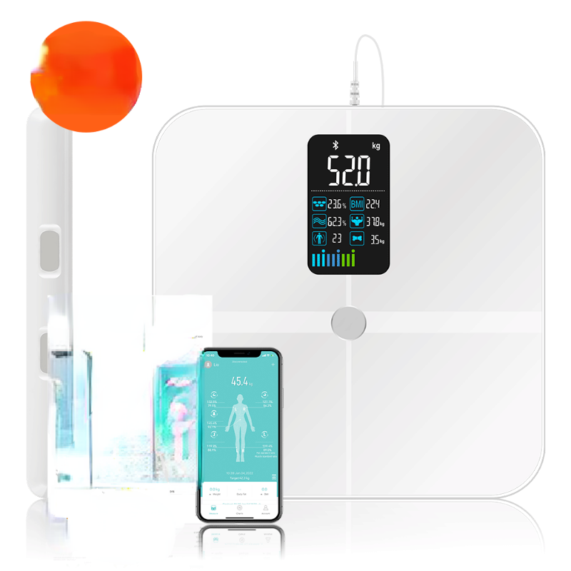 Premium 8 Electrode Body Fat Scale – Large Display Digital Weight Scale, Accurate BMI & Body Composition Monitor, Tracks 