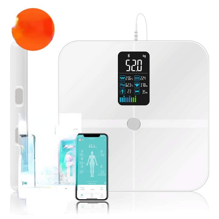 Premium 8 Electrode Body Fat Scale – Large Display Digital Weight Scale, Accurate BMI & Body Composition Monitor, Tracks 