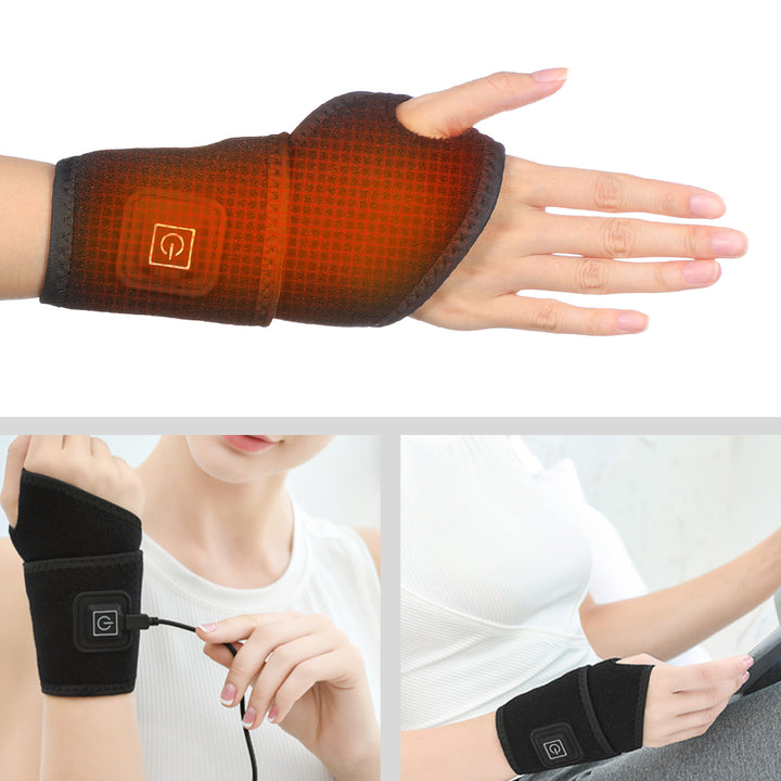 Premium Magnetic Therapy Heated Wrist Support Brace – Compression Pain Relief Wristband with Adjustable Temperature, 