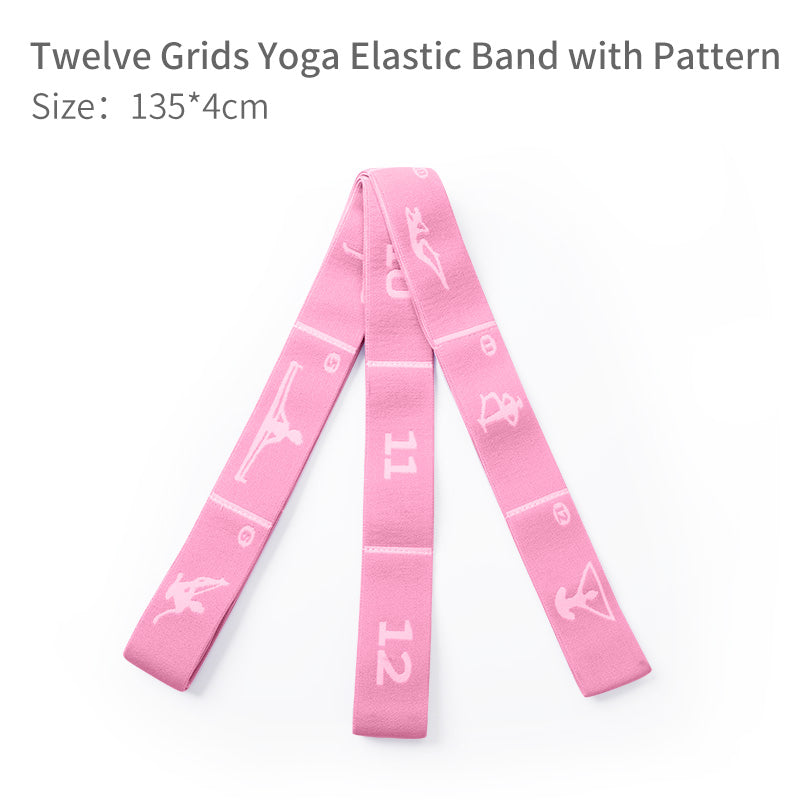 Premium Yoga Stretching Strap – Upgraded Elastic Resistance Band with 8, 10, or 12 Grids for Flexibility, Pilates, Dance