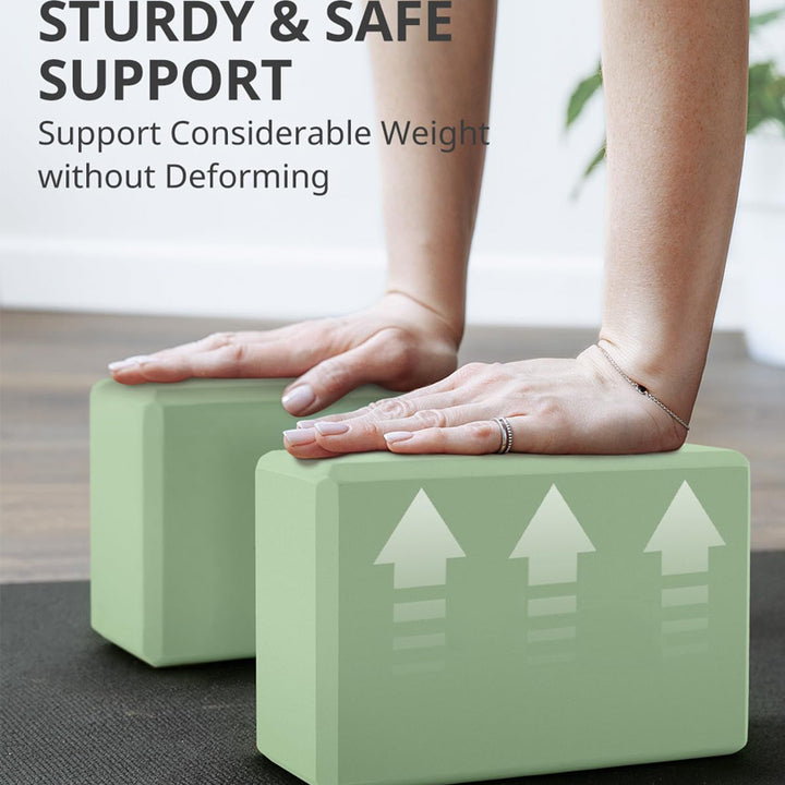 Premium Yoga Blocks – High-Density EVA Foam Pilates Bricks for Stability & Support – Non-Slip, Ergonomic, Durable, Lightweigh