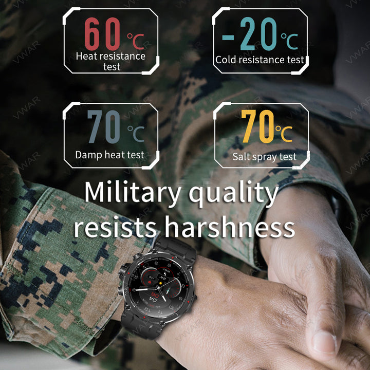 Premium GPS Smartwatch with 1.3" AMOLED Display, 24h Heart Rate & SpO2 Monitor, 5 ATM Waterproof, 25-Day Battery Life, 