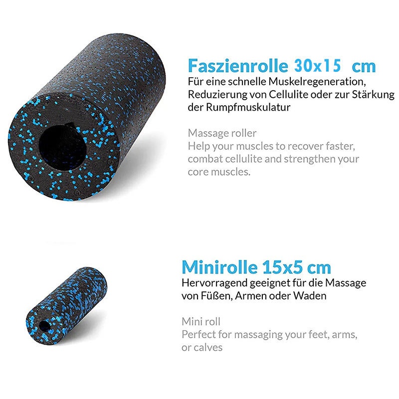 Premium EPP Foam Yoga Massage Roller & Ball Set for Pain Relief, Muscle Relaxation, Back, Leg & Neck Massager, High-Density