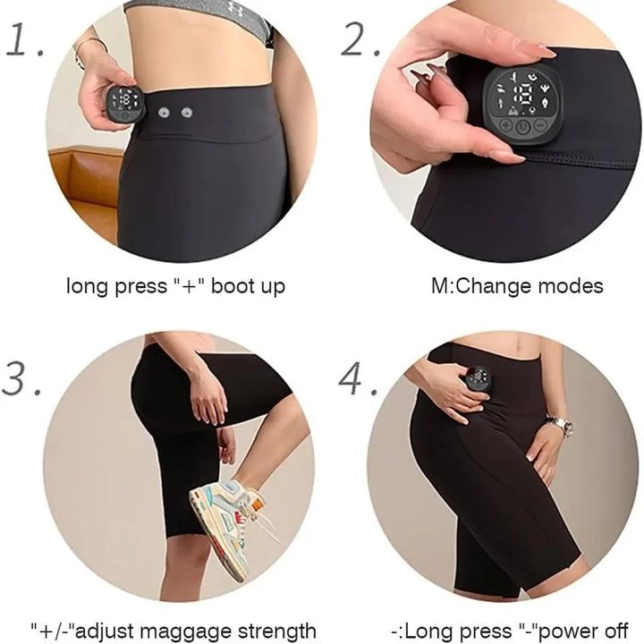 Premium EMS Muscle Stimulation Massage Pants for Weight Loss and Leg Shaping, USB Rechargeable Slimming Yoga Shorts with 